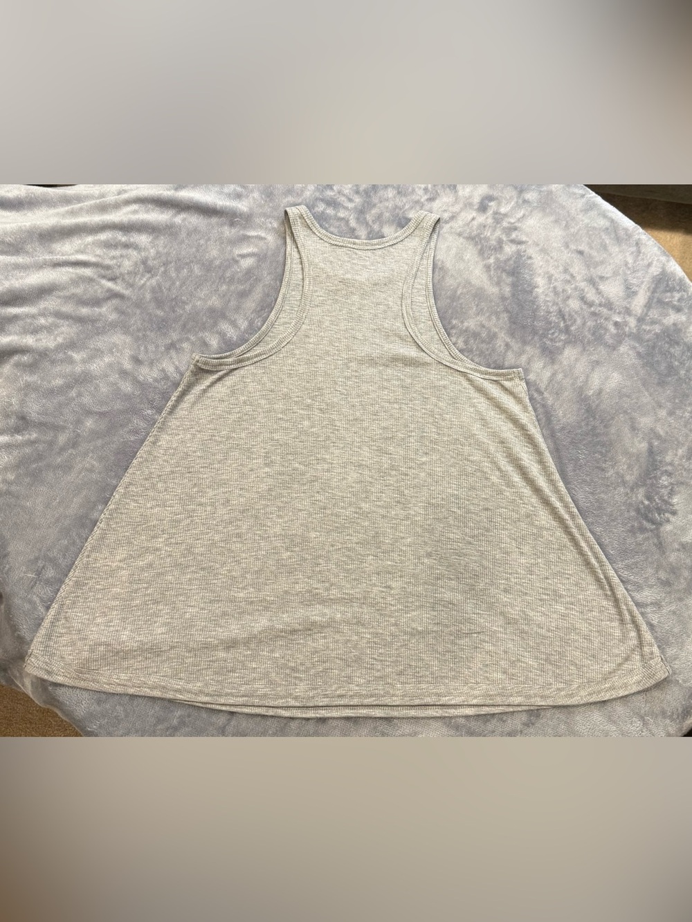 Free People Gray Ribbed Racerback Tank Top - Picture 4 of 4